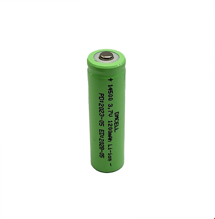 باتری لیتیوم یون 3.7v سایز 14500 نوک دار 1200mAh