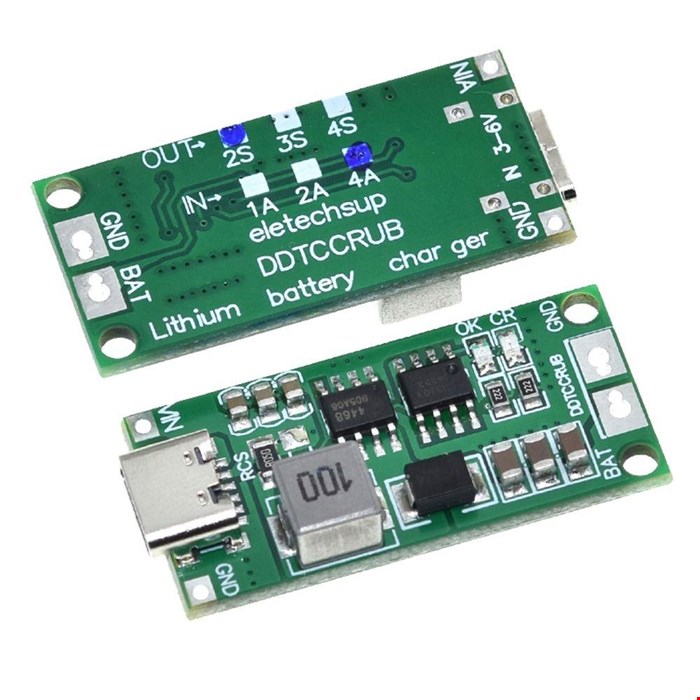 شارژر USB TYPE-C باتری های لیتیومی 3 سل