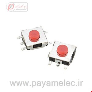 تک سوئیچ 6.2x6.2x3.1 چهارپایه قرمز